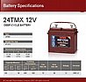 מצבר פריקה עמוקה-חומצה 12V/85Ah דגם: 24TMX